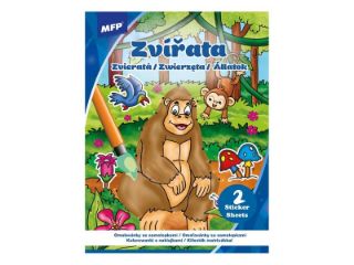 Obrázek z Omalovánky se samolepkami Zvířata A4/32s 